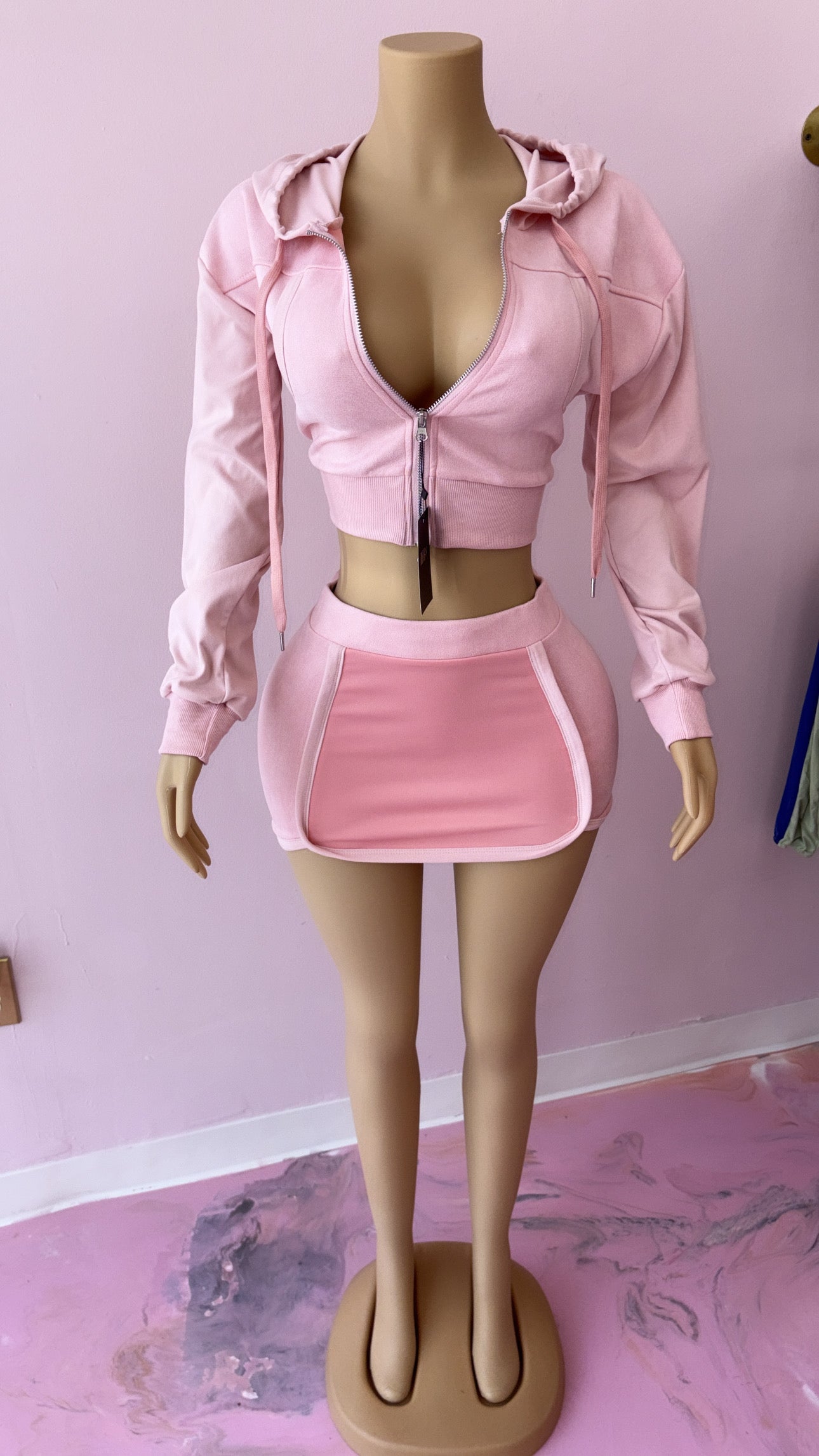 Soft Pink Skirt Set