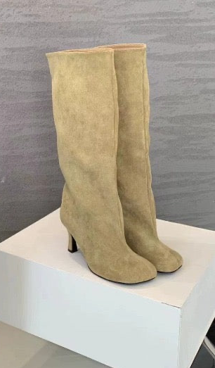 Suede knee-high boots