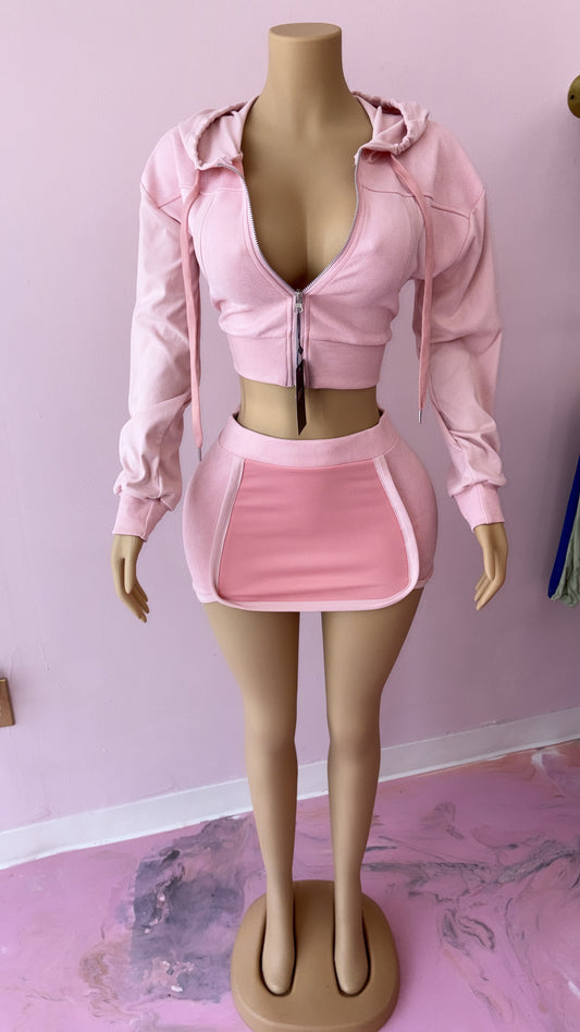 Soft Pink Skirt Set
